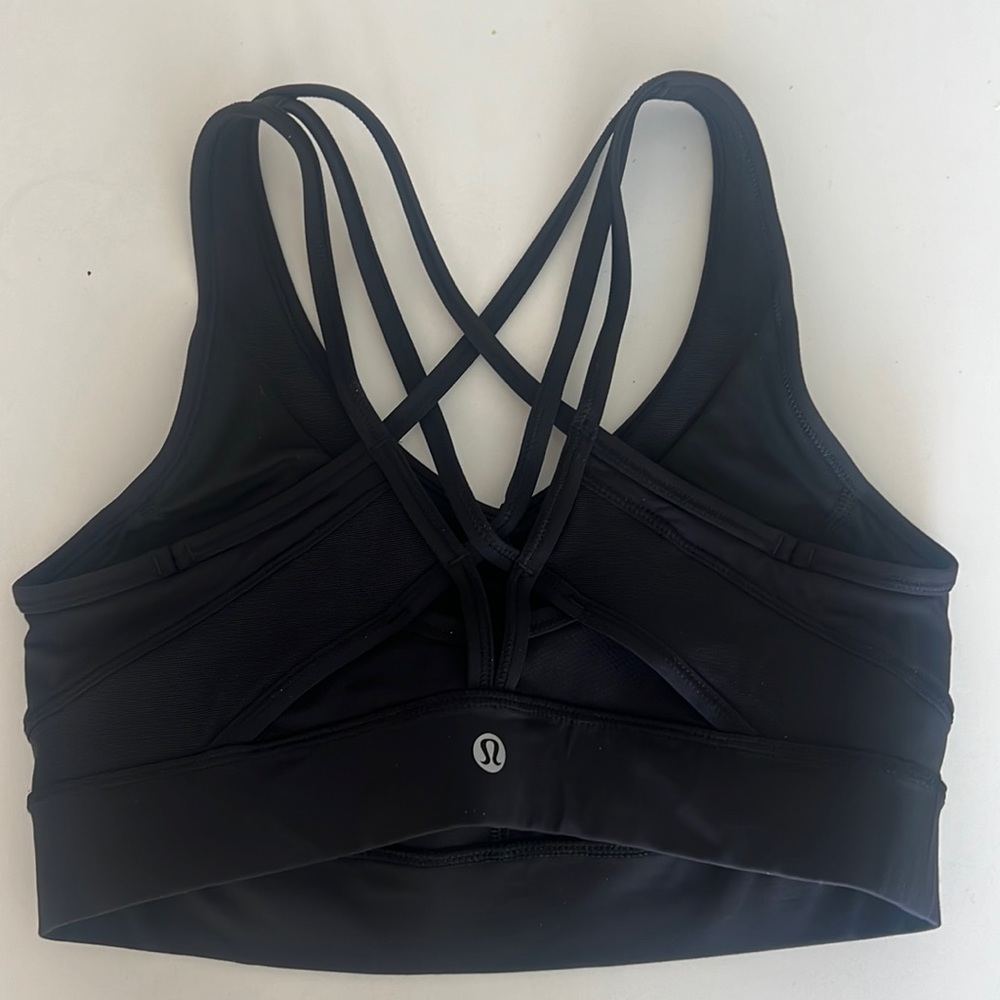 Lululemon Black Criss Cross Strap Black Sports Bra